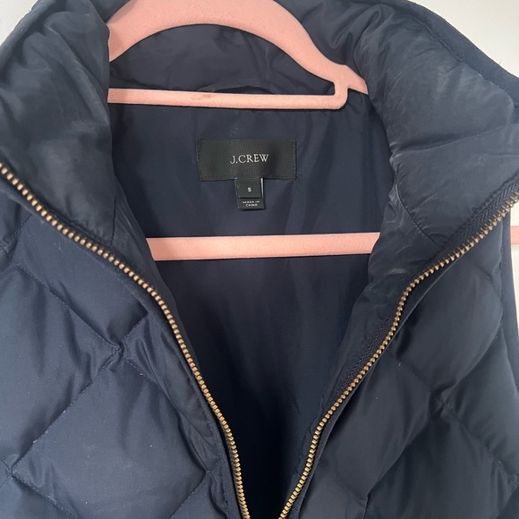 J.Crew Navy Quilted Vest in Navy with Gold Accents - Picture 8 of 8